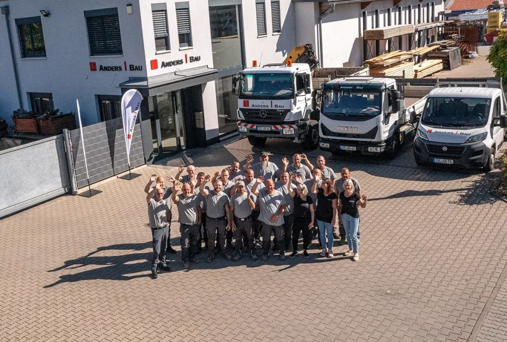 Bild des AndersBau Teams mit Tino Anders AndersGut
